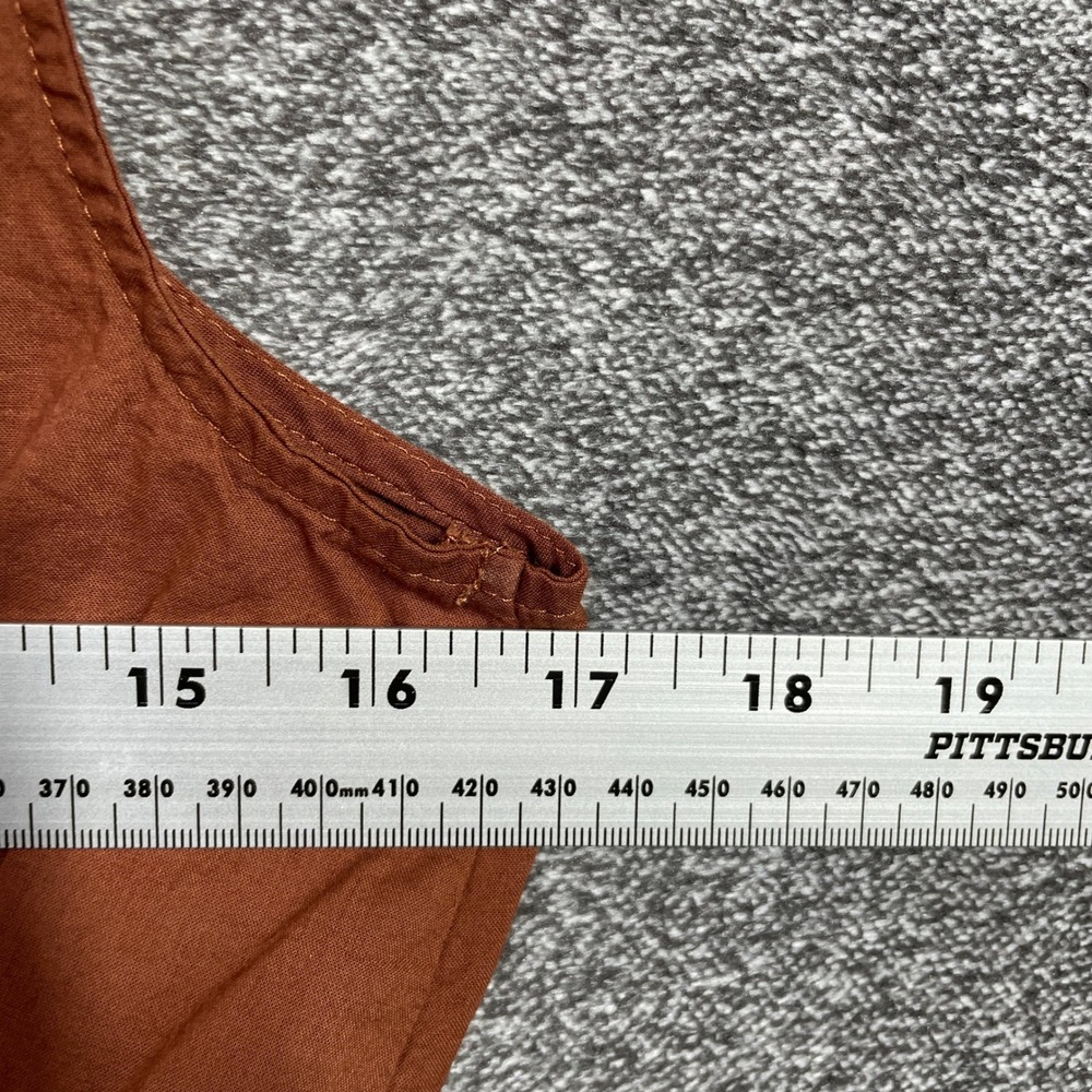 Old Navy Tank Top XS Horse Chestnut Brown Pintuck Lace Peplum - Picture 7 of 8